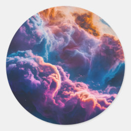 Abstrakte Weltraum-Nebel-Kunst - Farbige Aufkleber