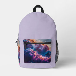 Abstrakte Weltraum-Nebel-Kunst - Farbkosmisch Bedruckter Rucksack