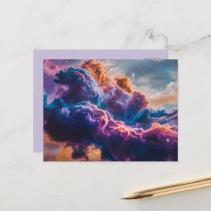 Abstrakte Weltraum-Nebel-Kunst - Farbkosmisch Postkarte