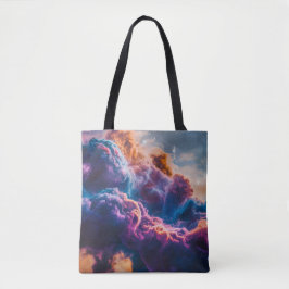 Abstrakte Weltraum-Nebel-Kunst - Farbkosmisch Tasche