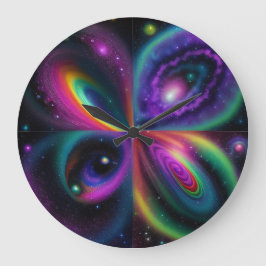 Abstrakte Weltraumkunst Große Wanduhr