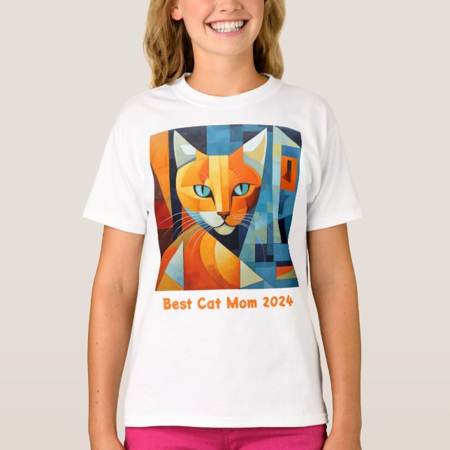 Abstrakte Whiskys: Beste Cat-Mama T-Shirt (Vorderseite)