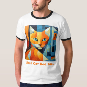 Abstrakte Whiskys: Bester Cat-Vater T-Shirt