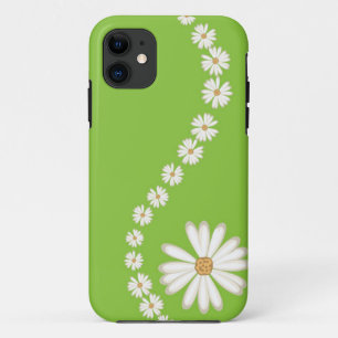Abstrakte White Daisies auf Green iPhone 5 Fall title_seo2