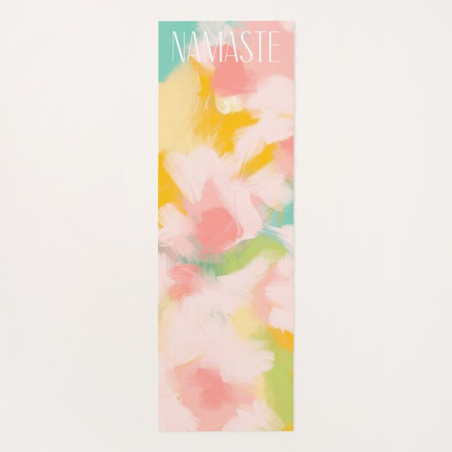 Abstrakte Wiese Namaste Yogamatte (Rückseite)