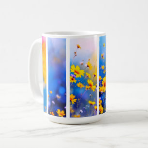Abstrakte Wildblume Kaffeetasse