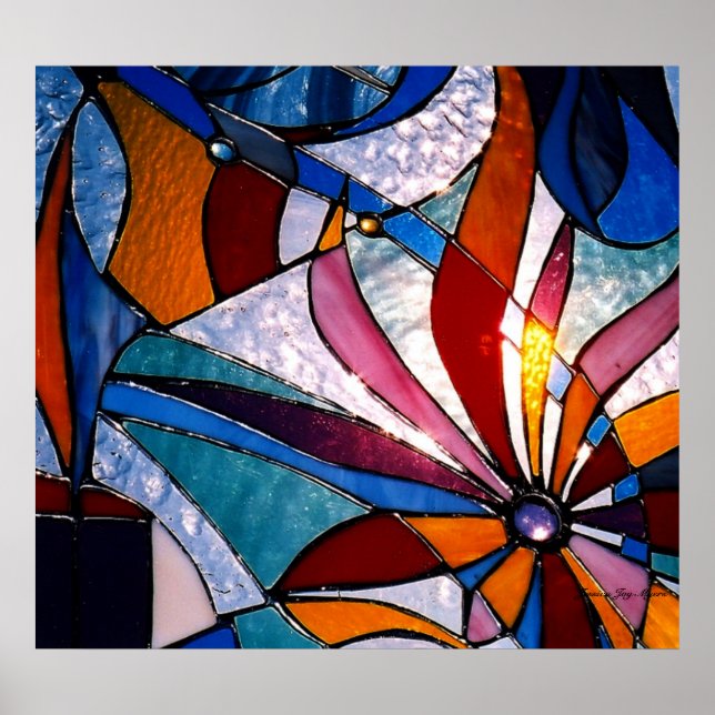 Abstrakte Wildblume Poster (Vorne)