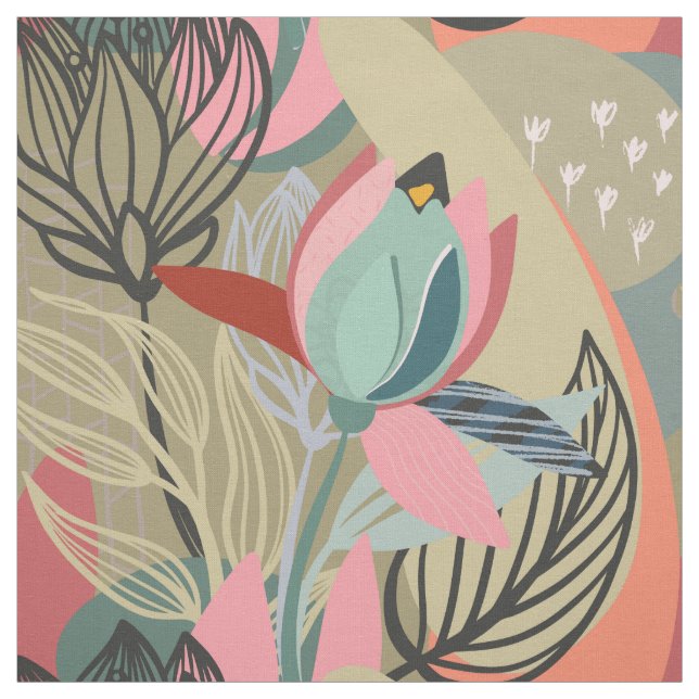 Abstrakte wilde Rose Stoff (Muster)