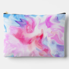Abstrakte Wirbel Blau, Rosa und Lila Zubehörtasche