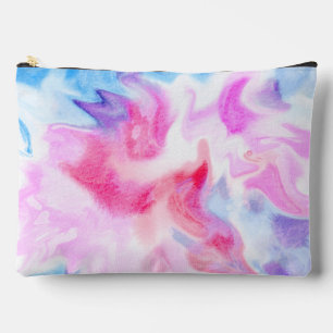 Abstrakte Wirbel Blau, Rosa und Lila Zubehörtasche
