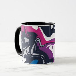Abstrakte Wirbel Cooler und kühner Farben Tasse