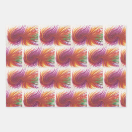 Abstrakte Wirbel Geschenkpapier Set