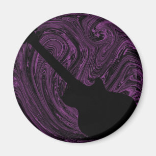 Abstrakte Wirbel Guitar Magnet, Lila Magnet