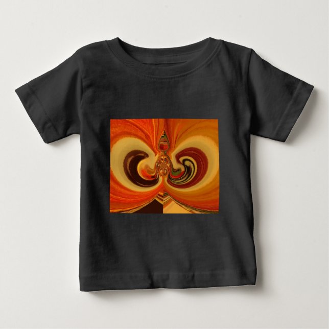 Abstrakte Wirbel im Teardrop Center Kunstdruckerei Baby T-shirt (Vorderseite)
