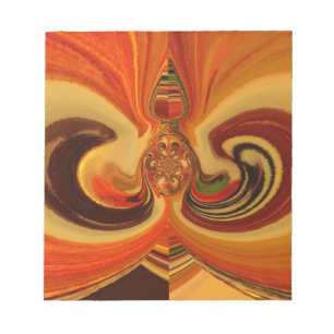 Abstrakte Wirbel im Teardrop Center Kunstdruckerei Notizblock