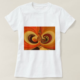 Abstrakte Wirbel im Teardrop Center Kunstdruckerei T-Shirt