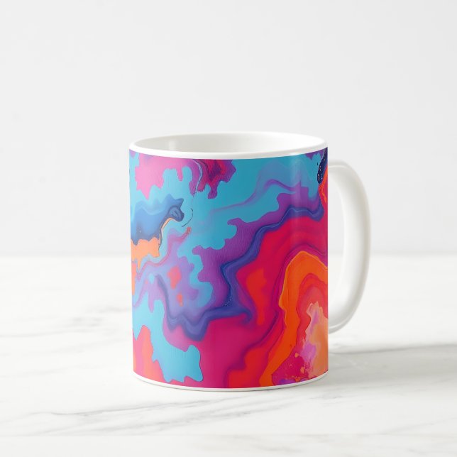 Abstrakte Wirbel Kaffeetasse (VorderseiteRechts)