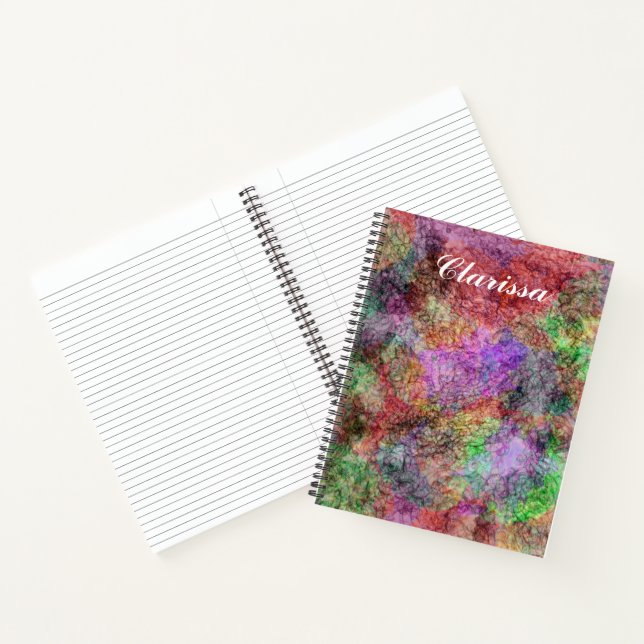 Abstrakte Wirbel mit Hübschen Farbtönen Lila rosa  Notizbuch (Innenseite)