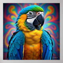 Abstrakte Wirbel Parrot