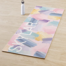 Abstrakte Wispy-Wasserfarben Pinselstriche Rosa
