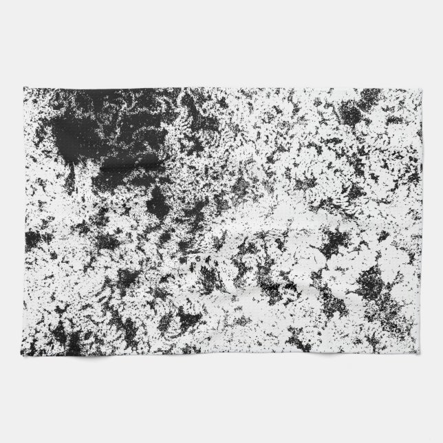 Abstrakte Wolkenbildung in Schwarz und Weiß Geschirrtuch (Horizontal)