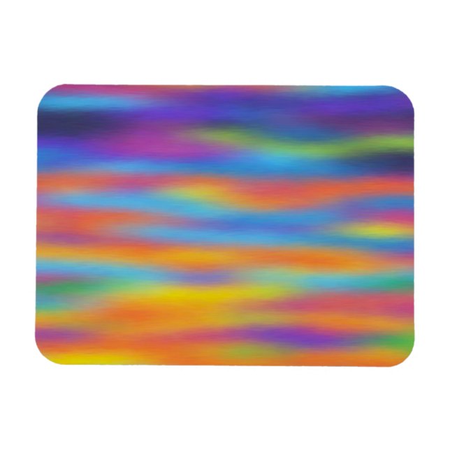 Abstrakte Wüste Sunset Sky Artwork Magnet (Horizontal)