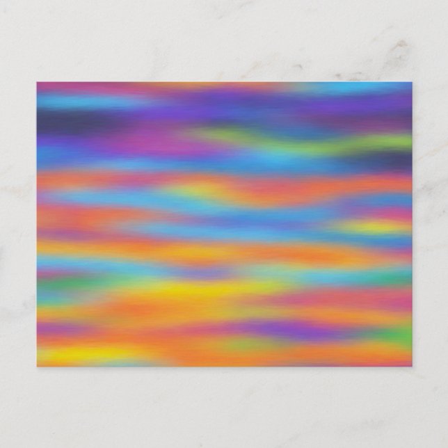 Abstrakte Wüste Sunset Sky Artwork Postkarte (Vorderseite)