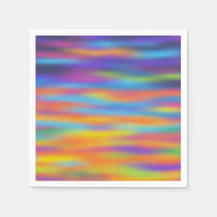 Abstrakte Wüsten-Sonnenuntergang-Himmel-Grafik Serviette