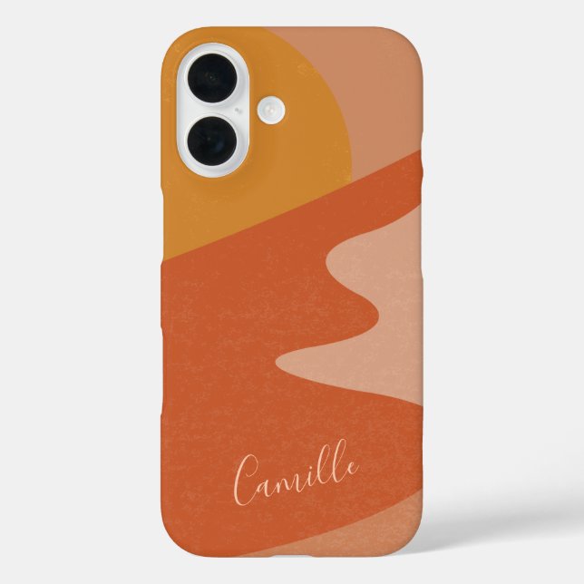 Abstrakte Wüstenlandschaft Personalisiert iPhone 16 Hülle (Rückseite)