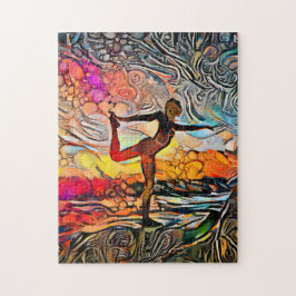 Abstrakte Yoga-Pose | Herausforderung Hard Jig