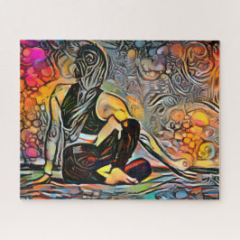 Abstrakte Yoga-Pose | Herausforderung hart