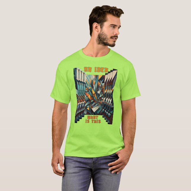 Abstrakte Zahlen mit Schmetterlingseffekt T-Shirt (Vorne ganz)