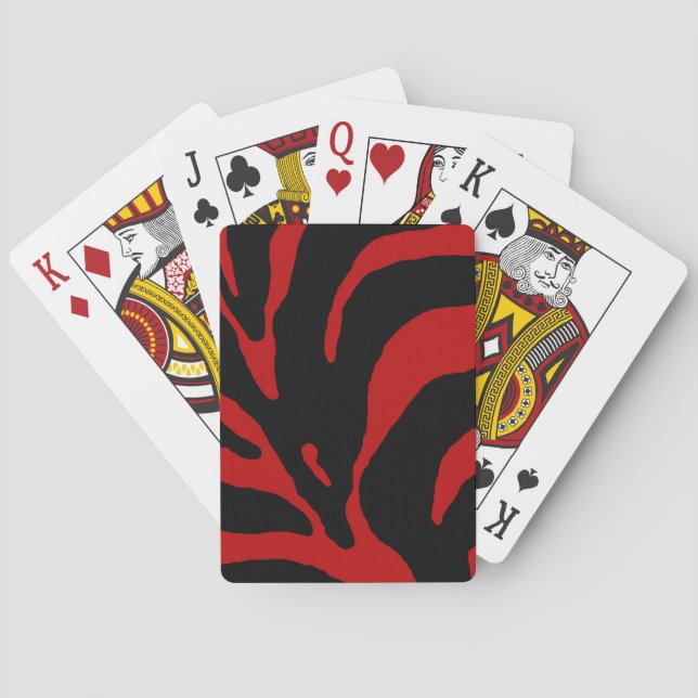 Abstrakte Zebra Streifen Spielkarten (Rückseite)