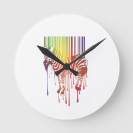 Abstrakte Zebra-Wall-Uhr Runde Wanduhr