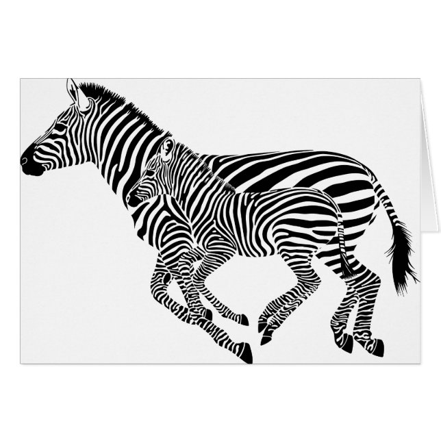 Abstrakte Zebras Mutter und Kind (Vorderseite (Horizontal))