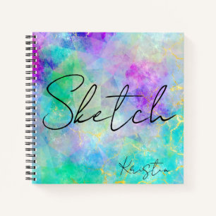 Abstrakte Zeichnung Ihres Namens Sketchbook-Notebo Notizbuch