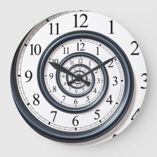 Abstrakte Zeit-Spirale-Unendlichkeits-Wand-Uhr Große Wanduhr