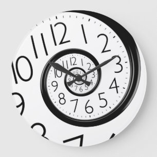 Abstrakte Zeit-Spirale-Unendlichkeits-Wand-Uhr Große Wanduhr