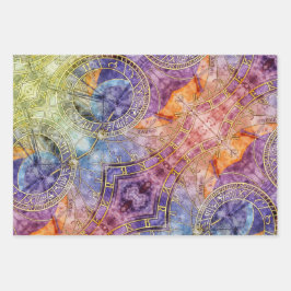 Abstrakte Zeitastrologie Geschenkpapier Set