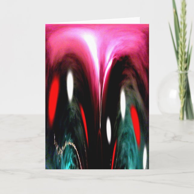 Abstrakte Zeitreise Feiertagskarte (Vorderseite)