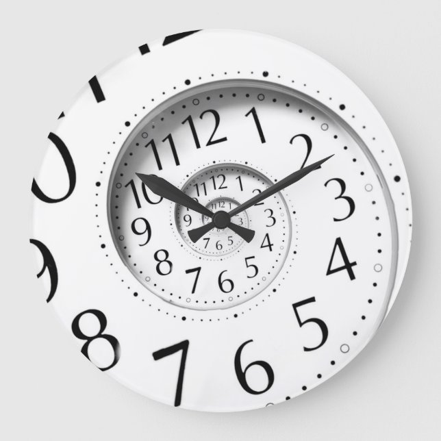 Abstrakte Zeitspirale Unendlichkeit Uhr (Vorderseite)