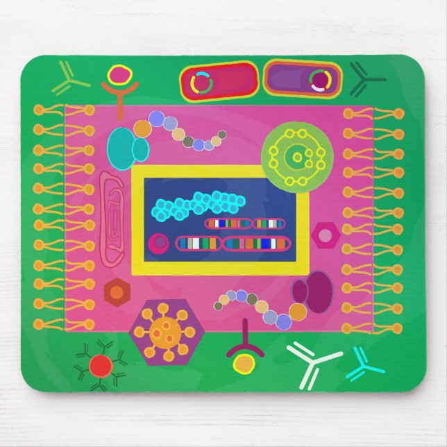 Abstrakte Zellbiologie Mousepad (Vorne)