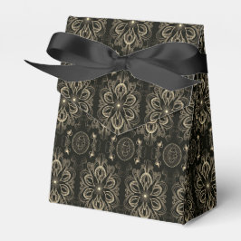 Abstrakte Zelte in Schwarz und Gold Geschenkschachtel