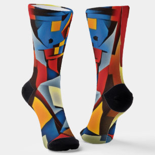 Abstrakte Zen-Kubissocken Socken