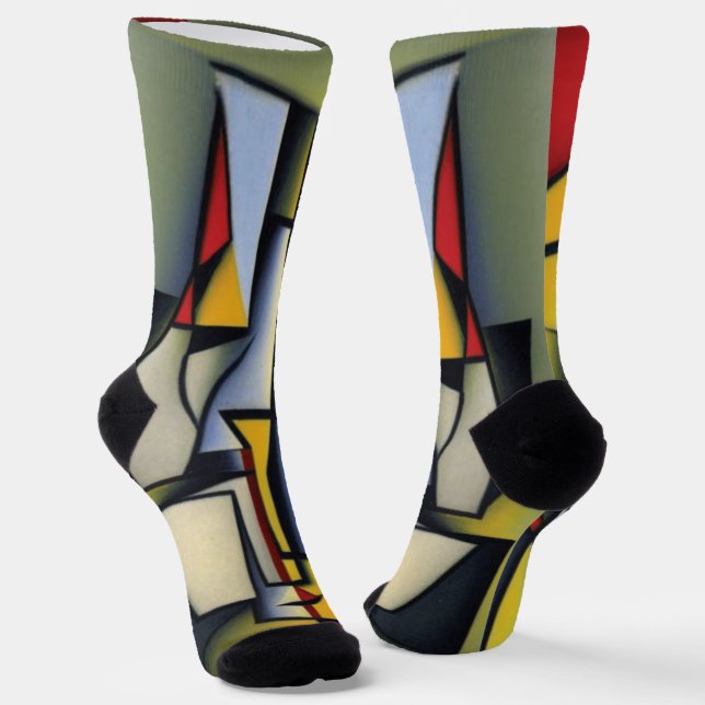Abstrakte Zen-Kubissocken Socken (Gewinkelt)