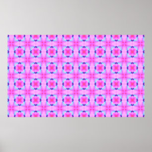 Abstrakte Ziergeometrie-Kaleidoskopstruktur Poster