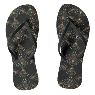 Abstrakte Zierkunst Moderne Dekoration Schmuckkuns Flip Flops