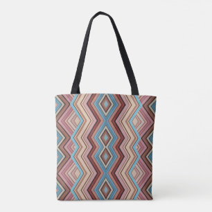 Abstrakte Zig-Zag-Zag-Streifen Tasche