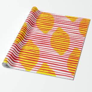 Abstrakte Zitrone mit nahtlosem Blatt-Muster. Hand Geschenkpapier