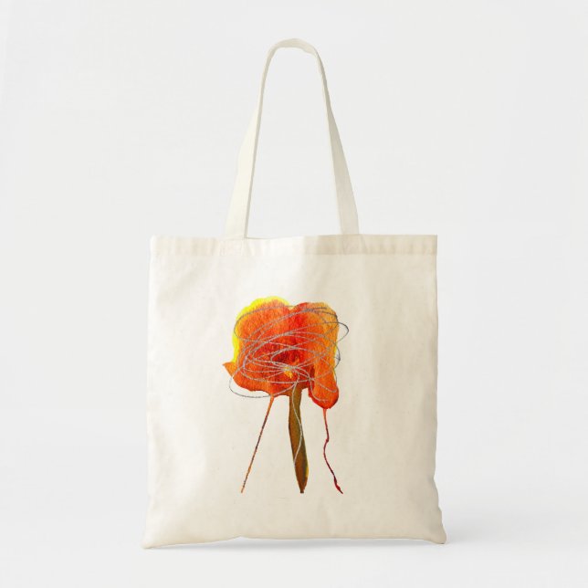 Abstrakte zitterne Blume Moderne Kunst Tragetasche (Vorne)